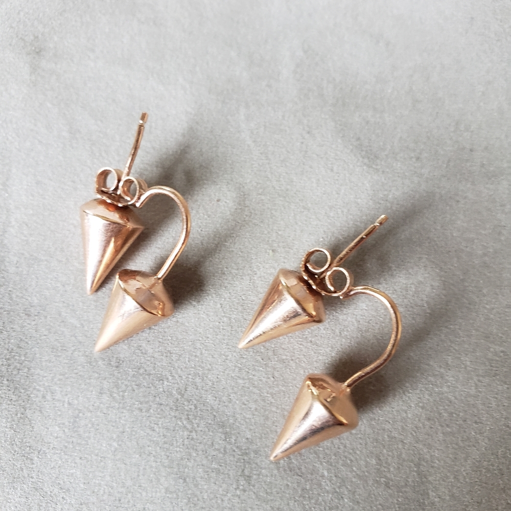 Eddie Borgo Rose Gold Cone Earrings
